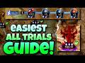 How To EASILY Beat ALL Trials Stages! SQ 1-1 To 1-13 Complete Guide! | Watcher of Realms