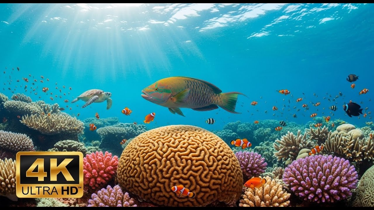 🐟 4K Aquarium Screensaver – Colorful Tropical Fish & Peaceful Ocean Ambience