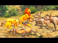 The lion king family makes an ambush on the hyenas short cinematic movie