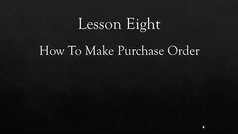 lesson 8 How to Make Purchase Order in Sage.Peachtree.Quantum.2010  in kobciyesoftware Af-Somali.mp4