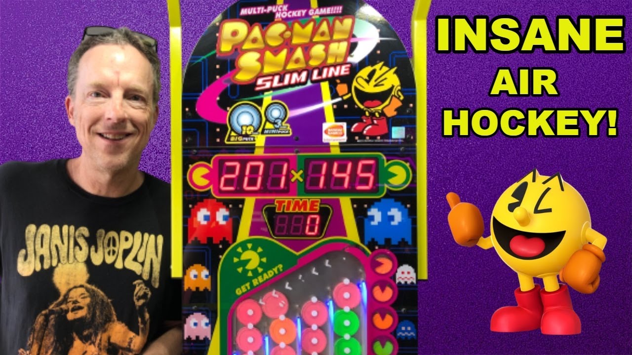 INSANE Air Hockey! PacMan Smash Slim Line Arcade Game Brett Weiss