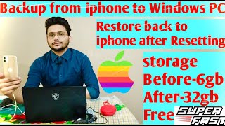 How to Backup & Restore iPhone using itunes (Updated)in Hindi😊