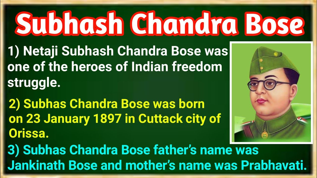 subhash chandra bose essay in english 1000 words