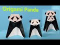 How to make an easy Origami Panda from one square, step by step tutorial