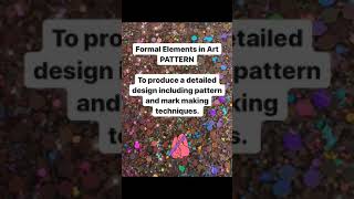 Formal elements in Art; Pattern activity