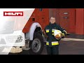 Jak urządzenia Hilti pomagają w ratownictwie technicznym❓🚒Szlifierka kątowa AG 125-A22👨‍🚒
