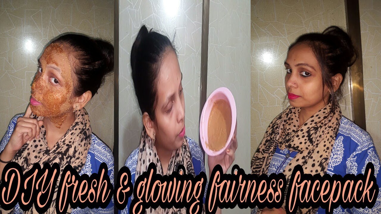 homemade fresh glowing & fairness face pack - YouTube