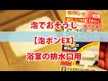 泡ポンEX 浴室の排水口用 泡の洗浄剤 紀陽除虫菊