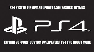 PS4 System Update 4.50 PS4 Pro 
