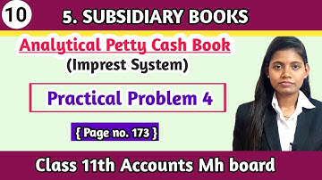 Class 11 commerce bk chapter 5 subsidiary books practical problems 4 maharashtra board lecture 10