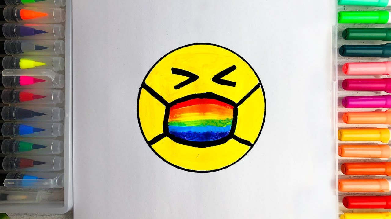 Рисунки смайлики радужные из тик тока