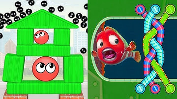 Hide Ball Brain Vs Save The Fish Gameplay Walkthrough Challenge - Android IOS Draw Games!