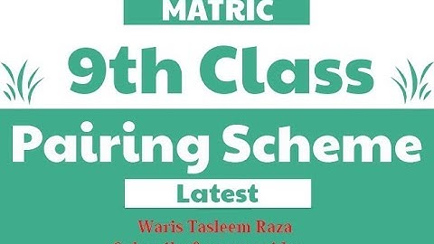 paper scheme 9th class 2020 - 9th class full subjects 2020 | Waris Tasleem Raza