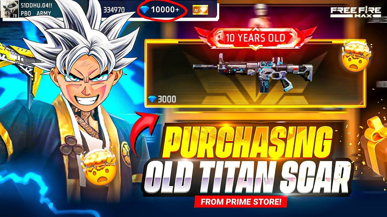 Purchasing Old Inclubator Titan Scar 🔫 FROM PRIME STORE | By Playing Free Fire Tournament 🔥