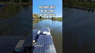 This is why we built an electric boat.. #solarboat #ElectroCat