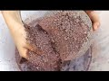 Asmr earthy soft red gritty sand crumbling floor  water dipping  crumbling asmr shorts