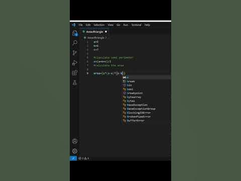Area of Triangle in Python By Heron's formula #pythonprogramming # ...
