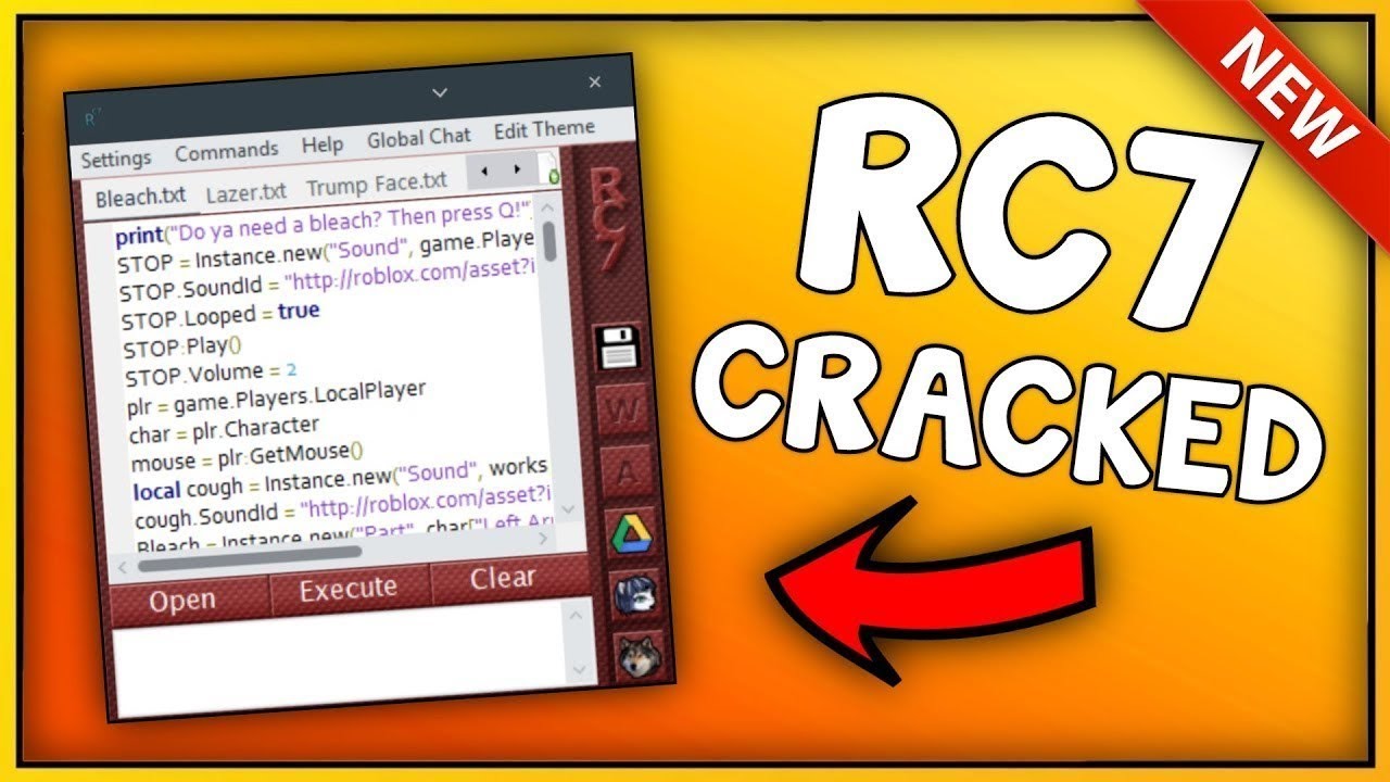 Unpatched Best Roblox Hack Rc7 Cracked Full Lua Exe 666 Money Titans Topkek Etc Dec 10th Youtube - roblox how to hack games without rc7