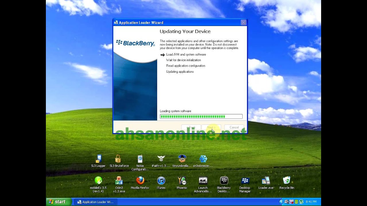 blackberry application loader software