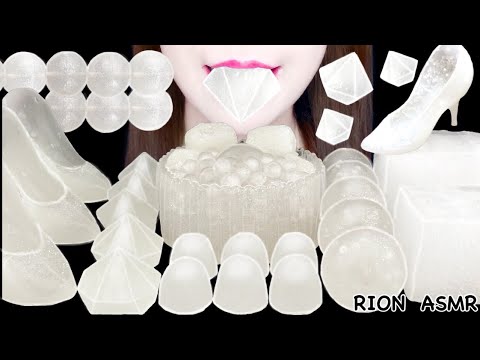 【ASMR】【RECIPE】CLEAR DESSERTS? CINDERELL SLIPPER,ICE MUKBANG 먹방 食べる音 EATING SOUNDS NO TALKING