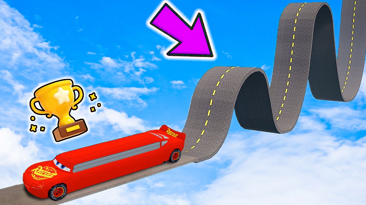 LONG CARS vs WAVE ROAD in Teardown