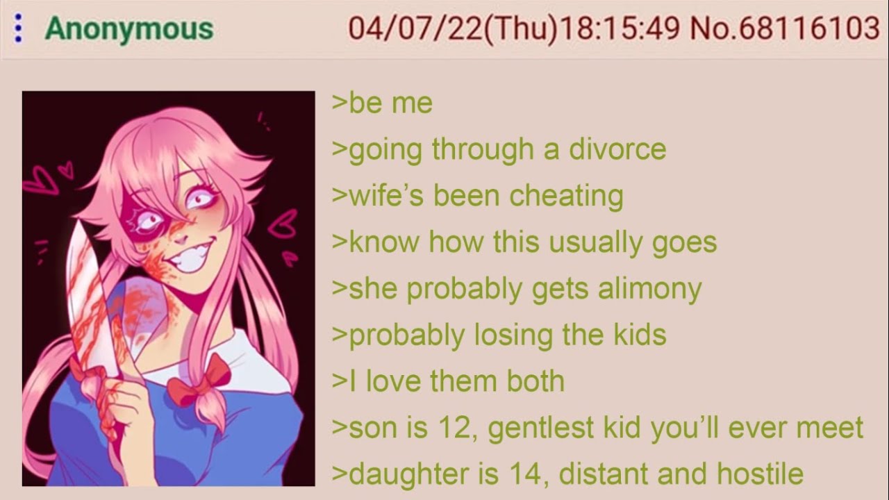 Anons Psychopath Daughter Helps Him Win Divorce Against His Cheating Wife