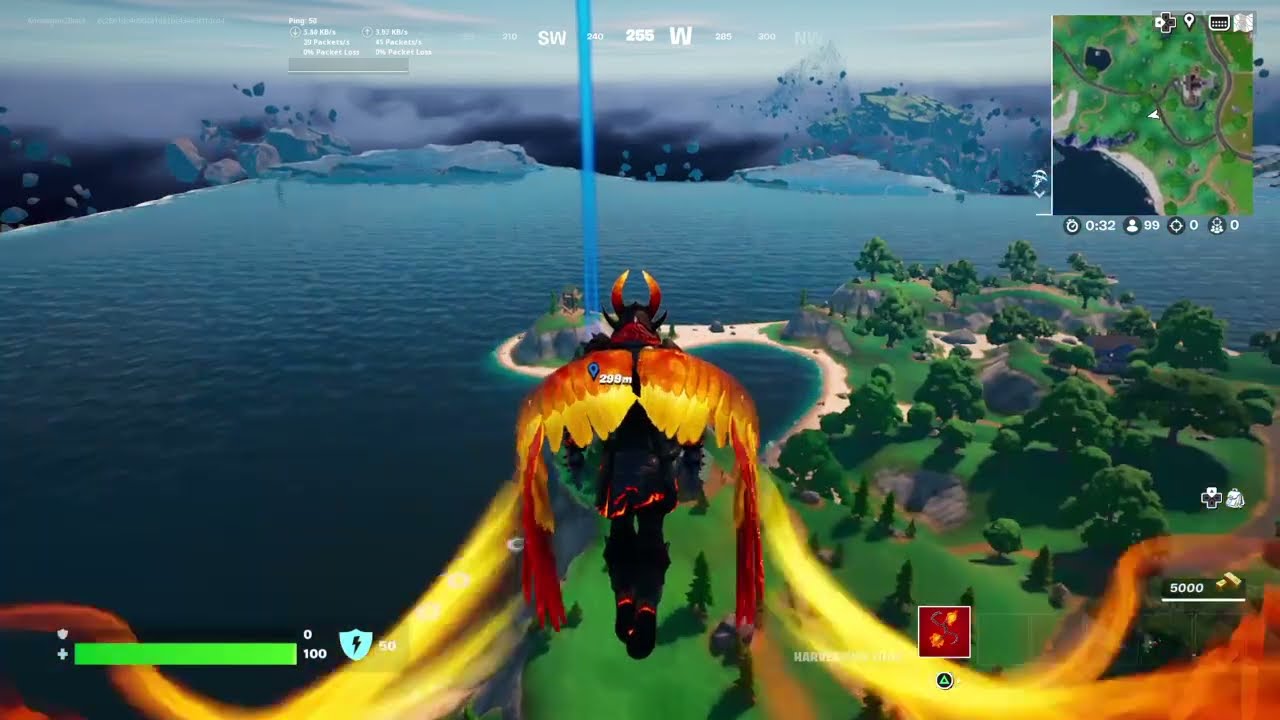 Fortnite gameplay Molten Ragnarok skin...