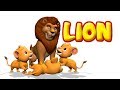 The Lion | Animal Rhymes & Songs for Kids | Infobells