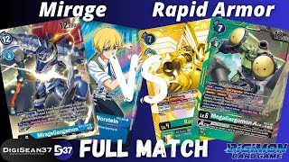 MirageGaogamon VS Rapidmon Armor | Digimon Card Game | BT15 Exceed Apocalypse