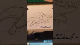 #shorts Mini Dragon Run Cycle - IRL Pencil test