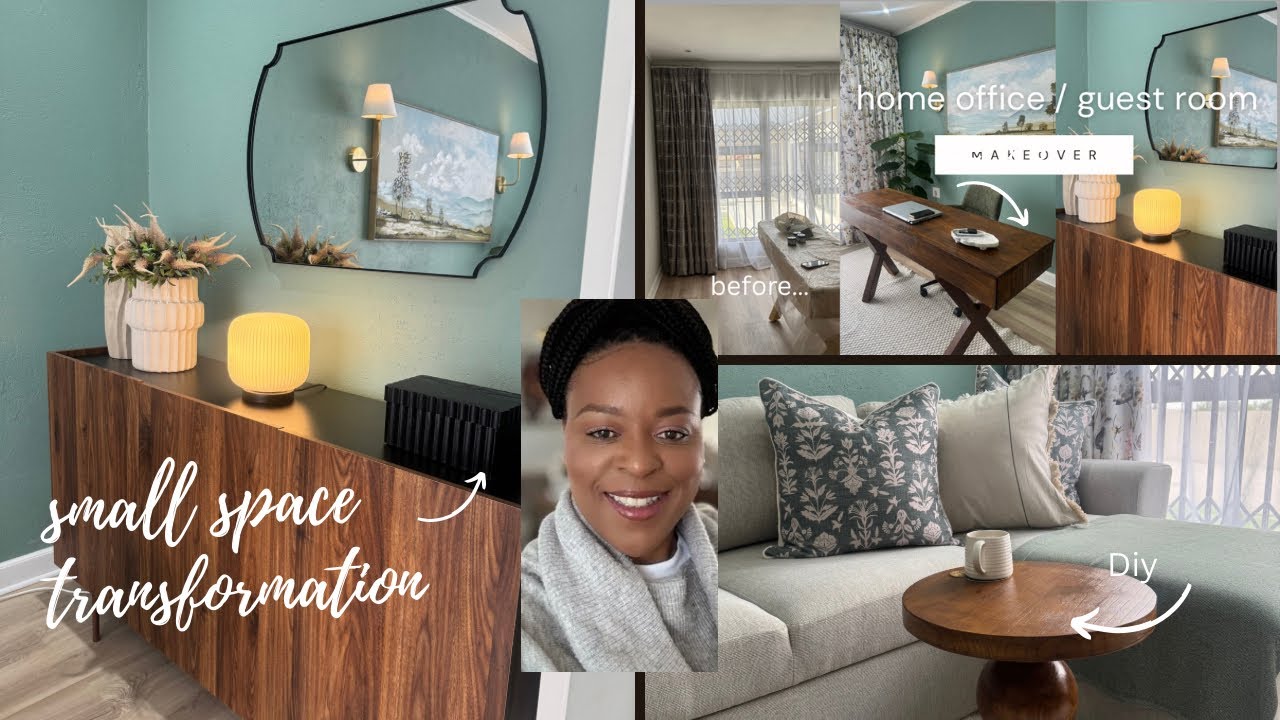 ДОМ МЕЧТЫ В ДЕРЕВНЕ: Уютное и красочное преображение домашнего офиса/гостевой комнаты.