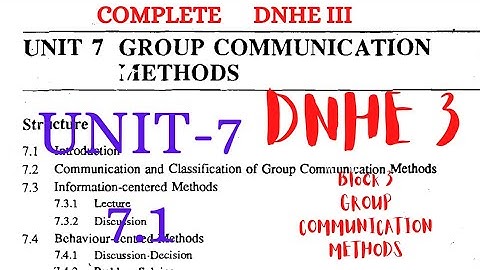 #4 DNHE 3 BLOCK 3 METHODS OF COMMUNICATION IN NUTRITION & HEALTH EDUCATION#dnhe #dnhe3 #nutrition