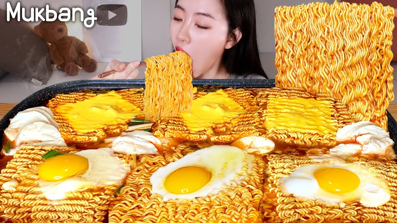 2 миллиона ❤️ Экг сыр острый мясной эфир питанияㅣ REAL CHALLENGE ASMR MUKBANG ラーメン
