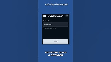 4-5 October BLUM Keyword Video: How To Memecoin? #crypto #airdrop #airdropchannel