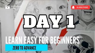 Drawing Series Basic to Advance | DAY - 1 | Learn Easy for Beginners | sketchart with Ubhay