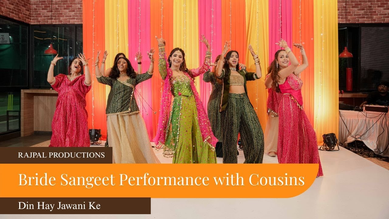 Bride & Cousins Sangeet Dance on Din Hai Jawani Ke | Wedding Sangeet Performance 