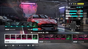 Jaguar F-Type R Convertible - All Maxed out Engines Stats+Sound | Need for Speed Heat