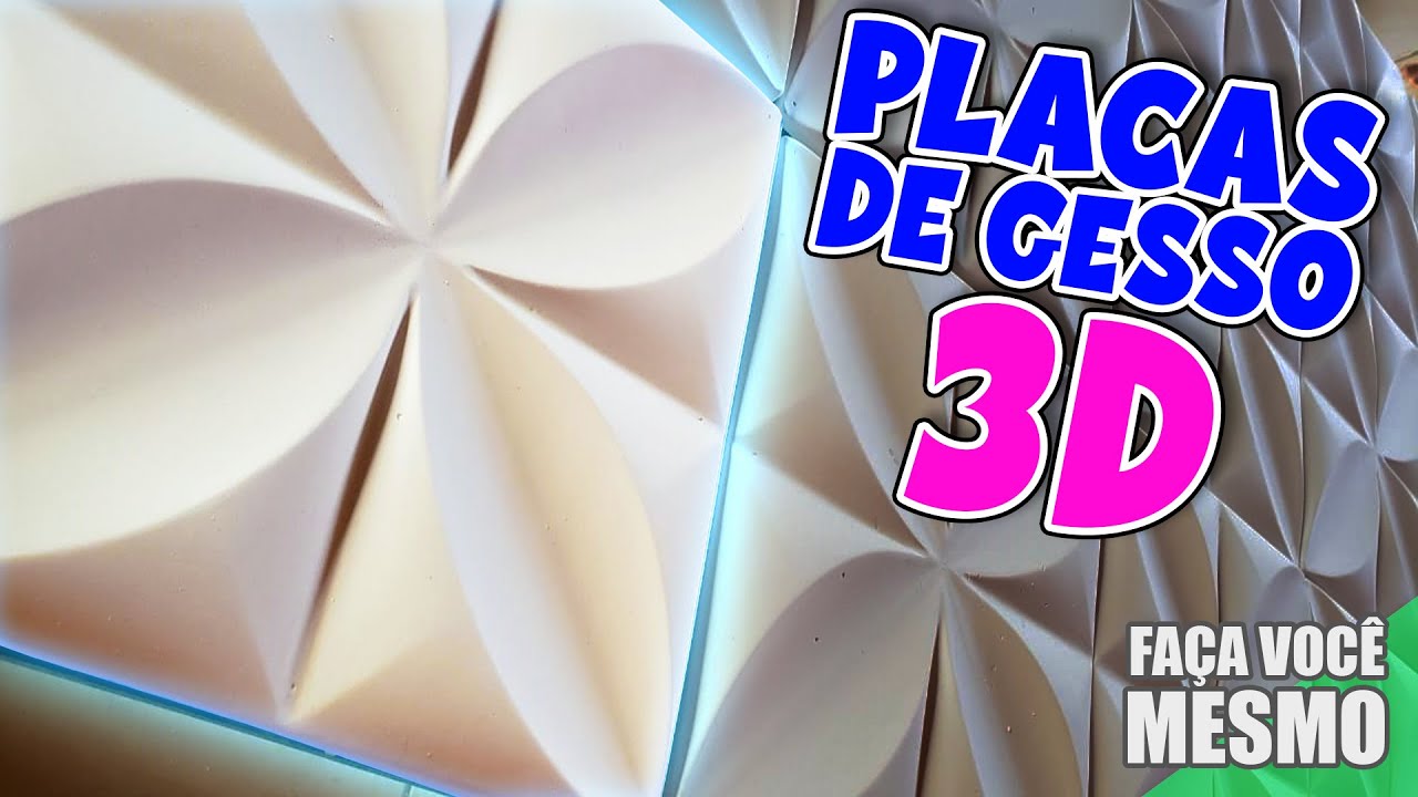 COMO FAZER PLACAS DE GESSO 3D EM CASA [Passo a Passo] Faça Você Mesmo