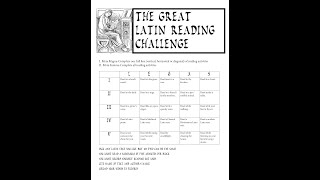 The Great Latin Reading Challenge - 14/25