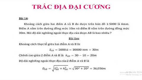 Hướng dẫn giải bài tập trắc địa