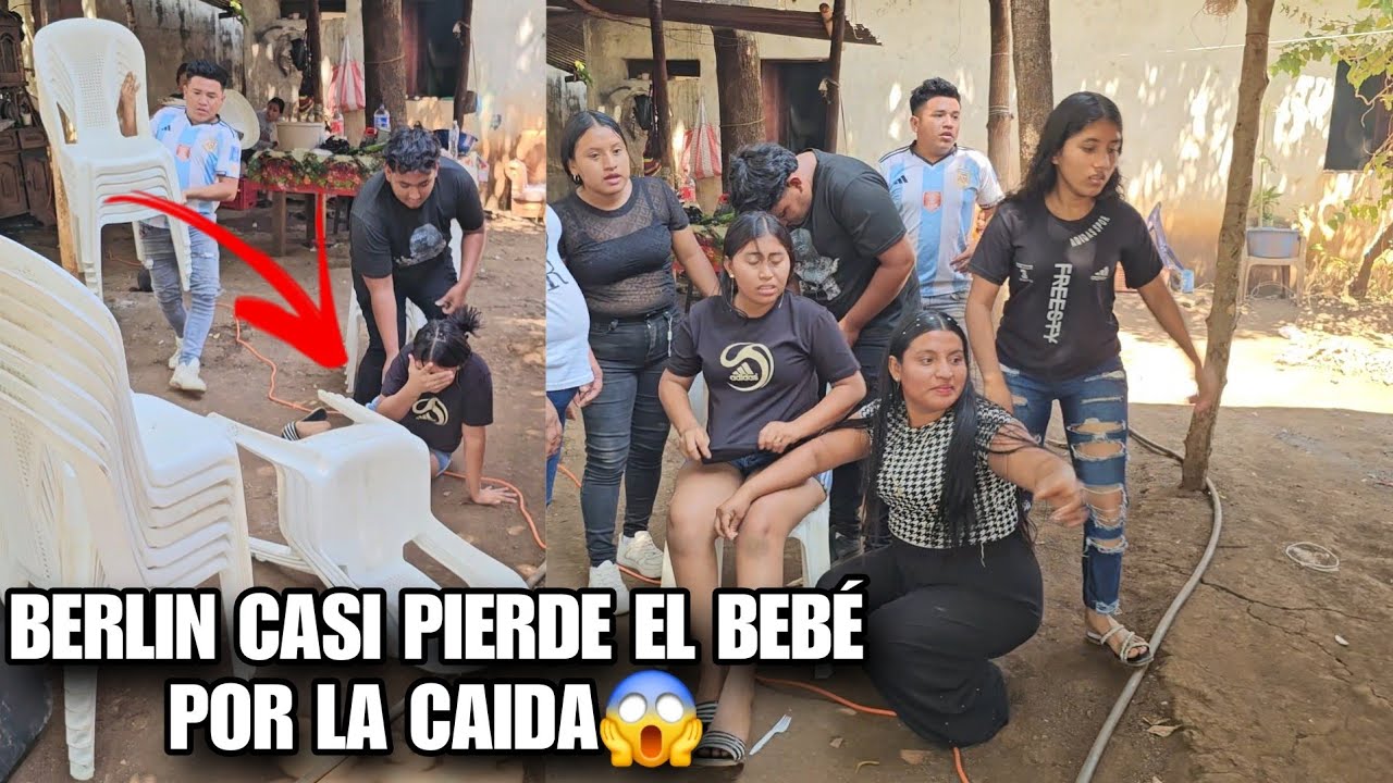 Santo Dios BERLIN Sufre Fuerte Caída Perde  A Su Bebe😱 Corren A Levantaría Todos Se Asustaron 😧