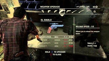 The Last of Us - Chap 7: Workbench: El Diablo Reload Speed, 9MM Clip Capacity HD Gameplay PS3
