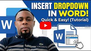How to Insert Drop Down in Microsoft Word.