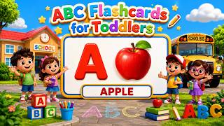 ABC Flashcards for Toddlers | Learn Words of the Alphabet from A to Z | Toddler Learning