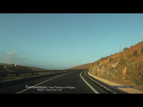 347 Fuerteventura - from Tuineje to Antigua - Street View 2016 Driving through SPAIN