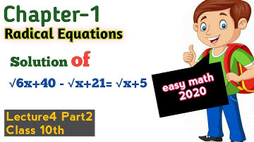 claas 10 maths chapter 1 exercise 1.4|how to solve radical equations with three radicals|fta online