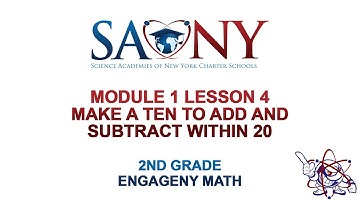 2nd Grade EngageNY Math -  Module 1 Lesson 4 Make a ten to add and subtract within 20