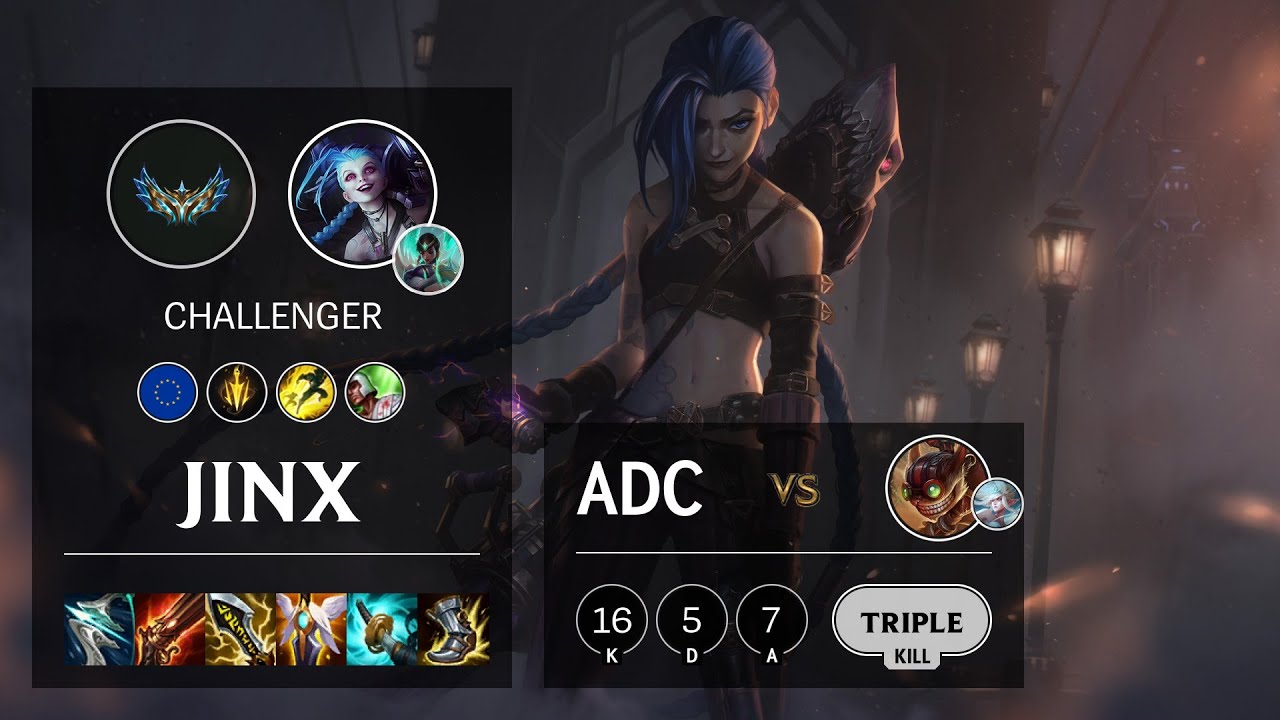 Jinx ADC vs Ziggs - EUW Challenger Patch 12.2