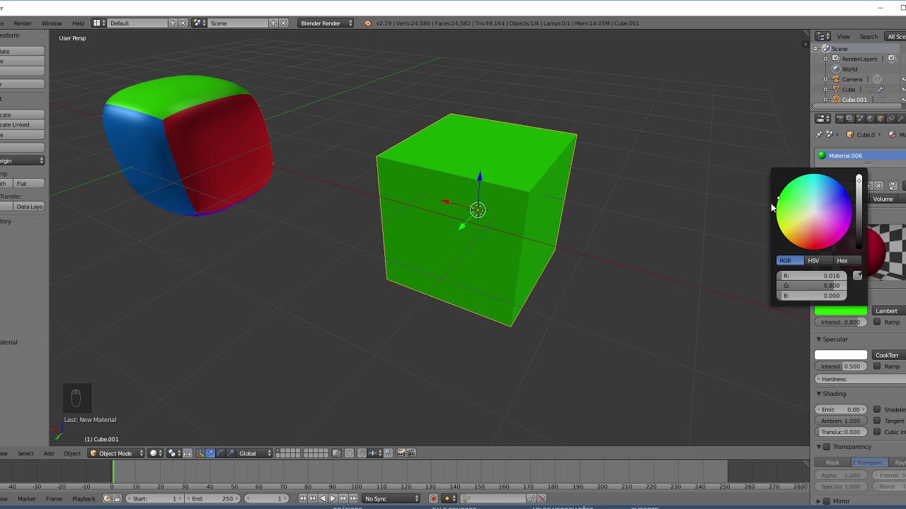 Blender - Dica rápida: como colocar vários materiais em um mesmo objeto ...