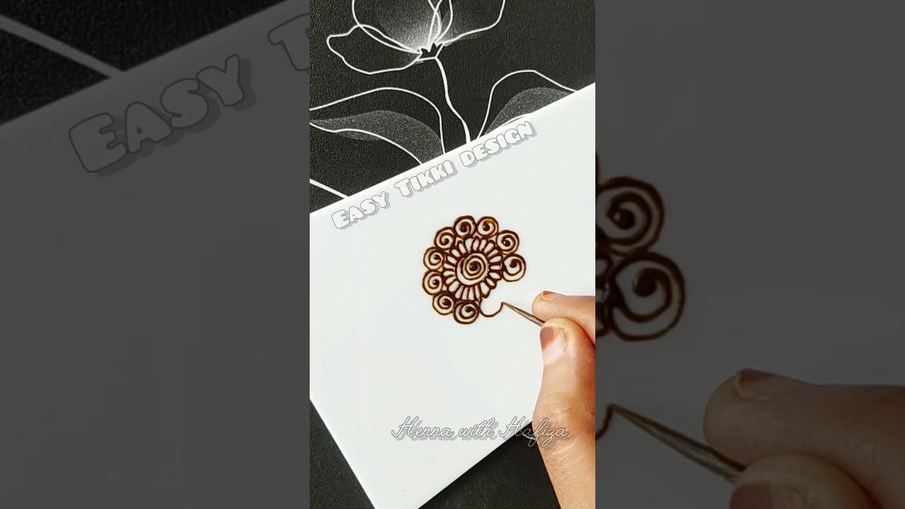 Easy Tikki Mehndi Design for Beginners || 